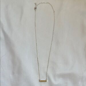 Elegant Silver Bar Necklace - Never Worn